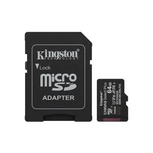 Kingston SDCS3/64GB MicroSD 64GB, Canvas Select Plus, Class 10 UHS-I U1 V10 A1, Read up to 100MB/...