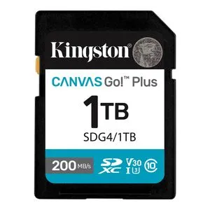 Kingston SDG4/1TB SD Card 1TB, Canvas Go! Plus, SDXC Class10 UHS-1 U3 V30, Read up to 200MB/s, Wr...