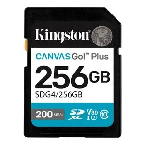 Kingston SDG4/256GB SD Card 256GB, Canvas Go! Plus, SDXC Class10 UHS-1 U3 V30, Read up to 200MB/s...