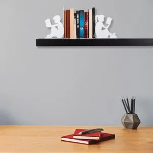 Kitap tutucu 10 - White White Metal Bookend