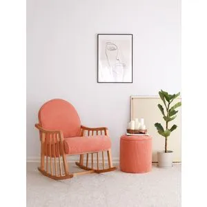 Klea - Coral Coral Wing Chair