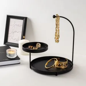 Knıdos - Black Black Decorative Metal Accessory
