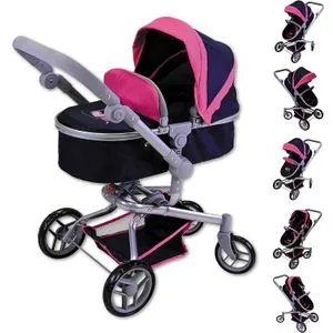 Knorr Toys Kolica Boonk Flying Hearts Blue Pink