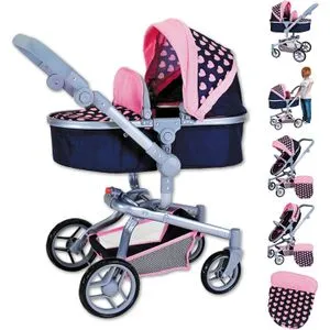 Knorr Toys Kolica Boonk- Pink Hearts