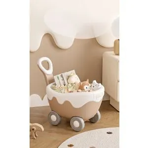 Kolica za ostavu igračaka i guralica 2u1