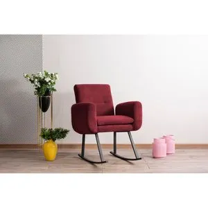 Kono - Maroon Maroon Rocking Chair
