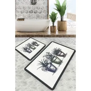 Koule - 01 Multicolor Set Tepiha za Kupatilo (2 Komada)