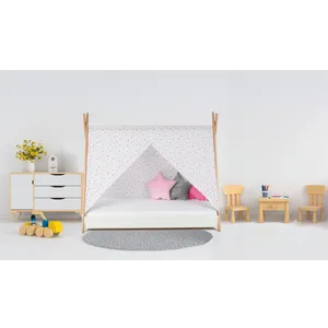 Krevet sa nastrešnicom i dušekom 160x80cm TIPI - BELA