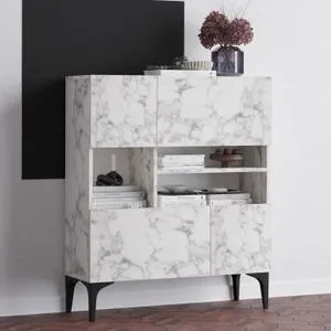 Krista - Carrara Marble Carrara Marble Console