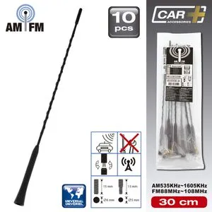 KROVNA ANTENA "AERIAL" CRNA 30CM