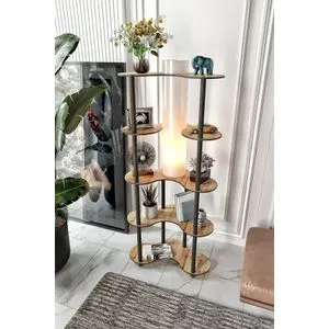 KS-11111 Walnut Floor Lamp