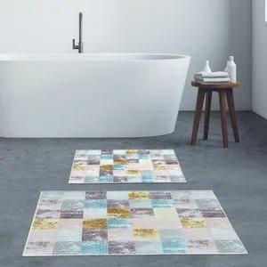 Kt411 Multicolor Bathmat Set (2 Pieces)