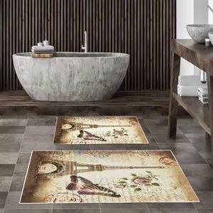 Kt419 Multicolor Bathmat Set (2 Pieces)