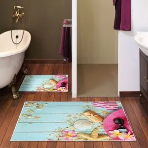 Kt424 Multicolor Bathmat Set (2 Pieces)