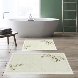 Kt459 Set Tepihâ za Kupatilo u Višebojnoj Boji (2 Komada)