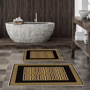 Kt461 Multicolor Bathmat Set (2 Pieces)