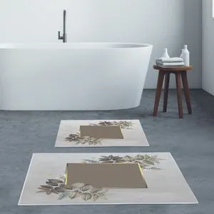 Kt471 Set Tepihâ za Kupatilo u Višebojnoj Boji (2 Komada)