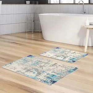 KT496 v2 Multicolor Bathmat Set (2 Pieces)