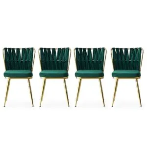 Kuşaklı - 206 V4 Gold
Green Chair Set (4 Pieces)