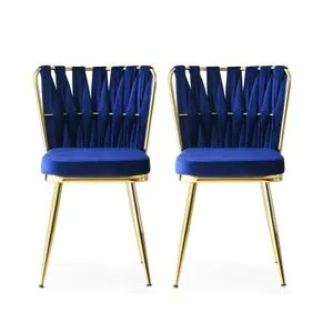 Kuşaklı - 209 V2 Gold
Navy Blue Chair Set (2 Pieces)