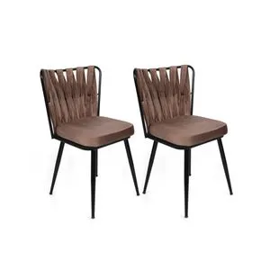 Kuşaklı-233 V2 Light Brown
Black Chair Set (2 Pieces)