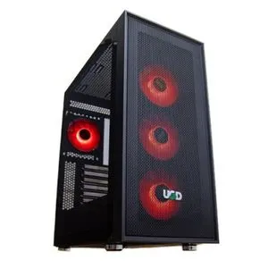 Kuciste Elite 3718 Midi Tower, ATX, ugradjena 4 RGB kulera, Crno