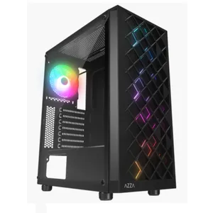 Kuciste Rampage AZZA V1 Tempered Glass Black 3*12CM Black 1* 12CM ARGB