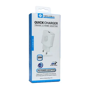 Kucni punjac Teracell Evolution TC-07 PD 20W sa PD iPhone lightning kablom beli