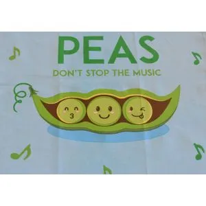 Kuhinjska krpa print Peas 45x70 3440