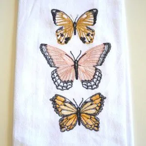 Kuhinjska krpa sa vezom Butterflies  45x70cm