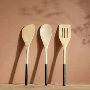 Kuhinjski set Bamboo 3kom - Black - HML