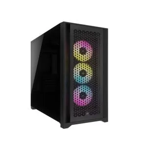 Kućište CORSAIR iCUE 5000D AIRFLOW Mid-Tower Gaming ATX kaljeno staklo bez napajanja RGB crna
