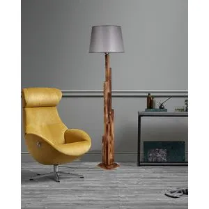 Kule Yanık Ahşap Lambader Pramit Hasır Gri Abajurlu Brown
Grey Floor Lamp