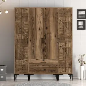 Kumsal PTP - Walnut Walnut Wardrobe