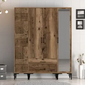 Kumsal PTR - Walnut Walnut Wardrobe