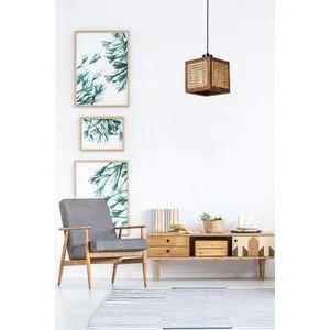 Kumsal Tekli Ceviz Rattan Luster