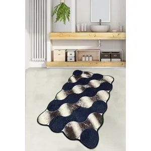 Kupatilski Tepih Circle - Zlato Tamnoplavi