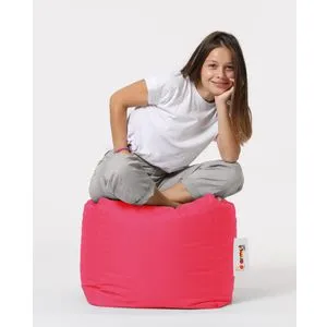 Kvadratni Pouf - Roze Vrtni Pouf