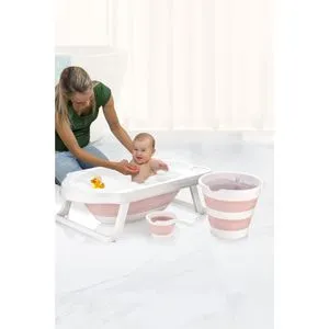 Kvts1 - Pink White
Pink Baby Bathtub Set (3 Pieces)