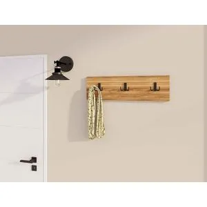 Üçlü - Drveni zidni kukičasti držač