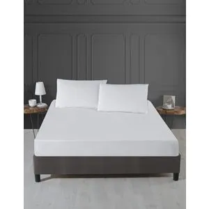 L'essential Maison Alez Fitted Pol (150 x 200) Beli Zaštitnik za Bračni Krevet