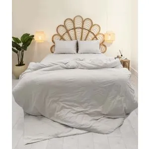 L'essential Maison Calmo - Set prekrivača za krevet King veličine, svetlo sivi