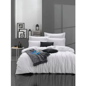 L'essential Maison Fresh Color - Belo Beli Ranforce Dupli Set Pokrivača za Jorgan