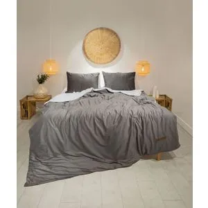 L'essential Maison Linda - Antracit Set Pokrivača za Duvet
