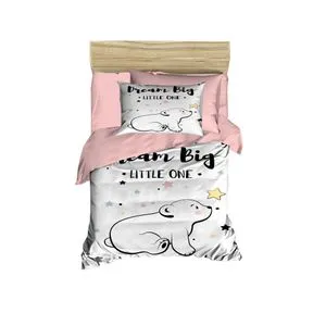 L'essential Maison PH136 Set Posteljine za Bebe u Roze, Beloj i Crnoj Boji