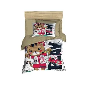 L'essential Maison PH144 Set Posteljine za Bebe - Khaki/Red/Brown