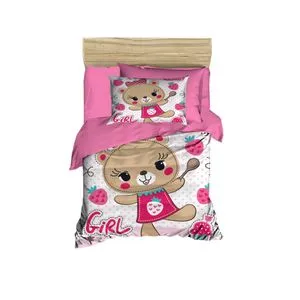 L'essential Maison PH155 Set Posteljine za Bebe - Pink/White/Brown