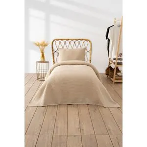L'essential Maison Waffle - Beige Beige Single Pique