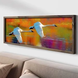 LAC164-120 Multicolor Decorative Framed MDF Painting