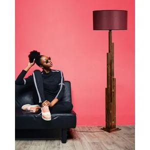 Lambader od Oraha sa Bordo Hasır Abajur - 160cm